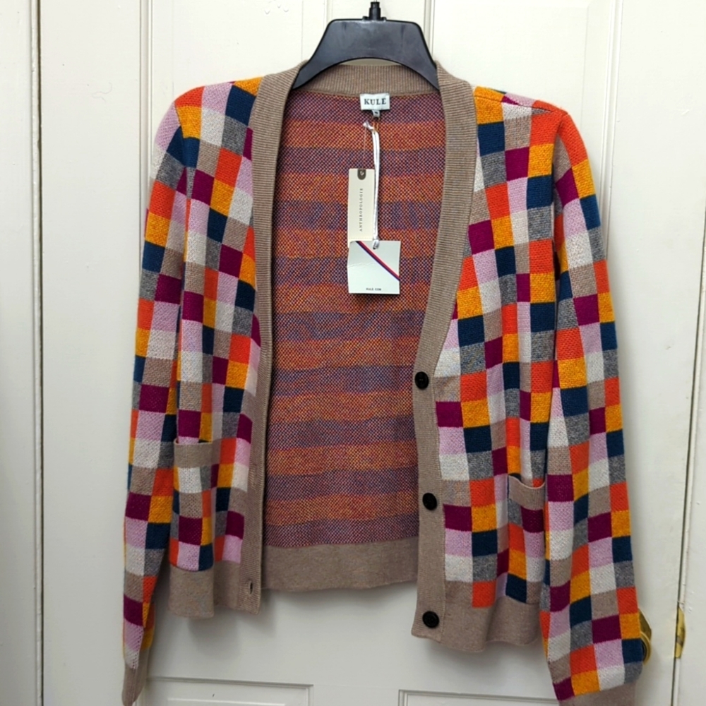 Anthropologie - Kule checkered cardigan